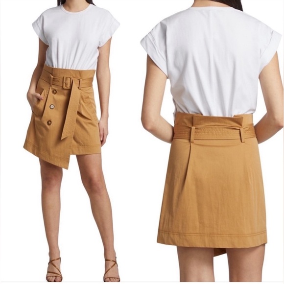 Veronica Beard Melany Sailor Button Front Mixed-Media Dress - Picture 8 of 14